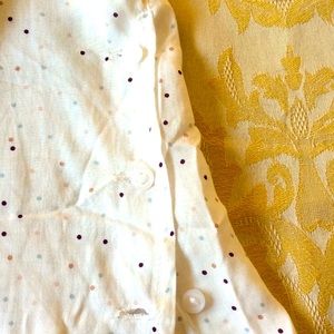 Lovely silky blouse in cream with small polka dots